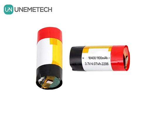 品質  3A Discharge Cylindrical Polymer Lithium Ion Battery 18400 3.7v 1100mah LiPo Battery 工場