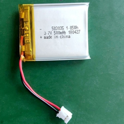3.7V カスタムリポ電池 520mAh リチウムイオンポリマー電池 503035 ウェアラブルデバイス用