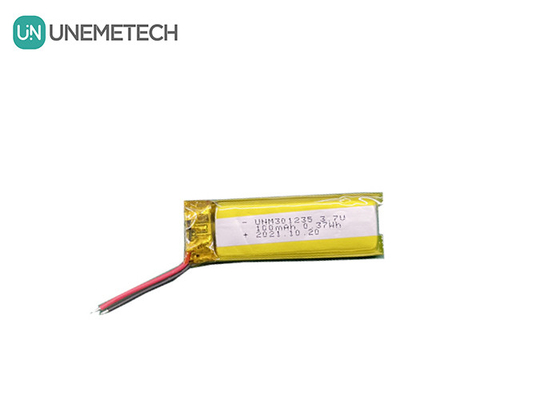 3.7V 100mAh 301235 消費電子機器用 リチウムポリマーバッテリー
