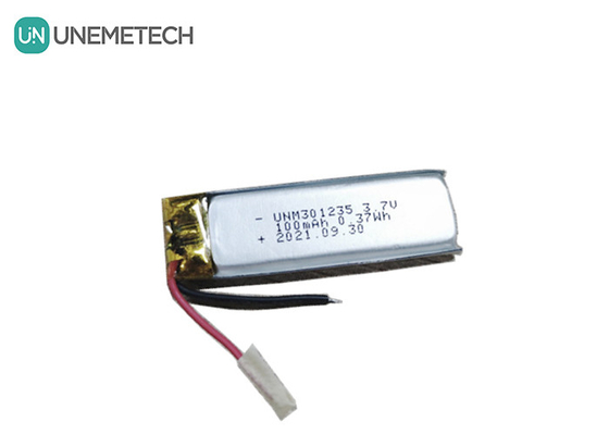 3.7V 100mAh 301235 消費電子機器用 リチウムポリマーバッテリー