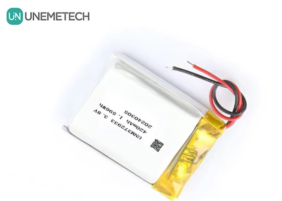 パーソナライズされた3.8V 420mAh 高電圧リポバッテリー 372933 4.35V リチウムバッテリー スマートウォッチ用
