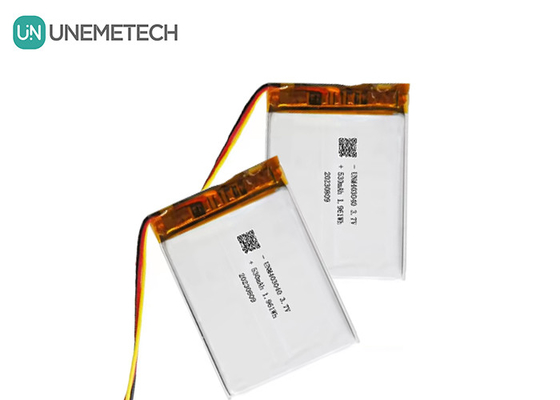 3.7V 530mAh カスタム リチウムポリマーバッテリー 403040 UL1642 長サイクル寿命