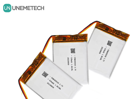 3.7V 530mAh カスタム リチウムポリマーバッテリー 403040 UL1642 長サイクル寿命