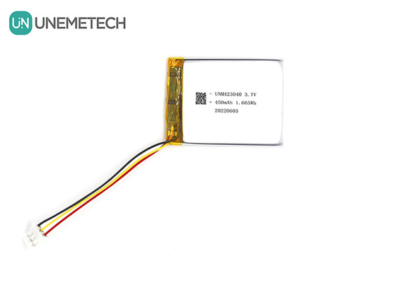 3.7V 450mAh 再充電可能なリチウムイオンポリマー電池 423040 3Cデジタル製品用