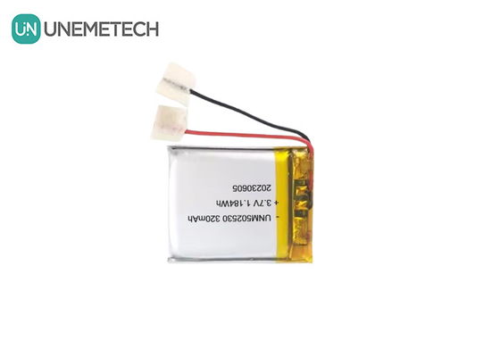 502530 3.7V 320mAh ウェアラブル製品のリッチャブルポリマーリチウム電池