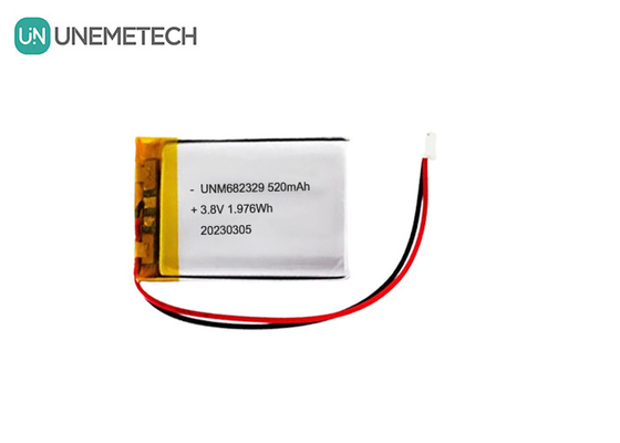 CE 4.35V 高電圧リチウム電池 682329 520mAh 3.8V リチウムイオン充電電池