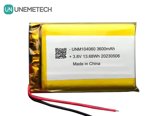 UNEMETECH 4.35V 高圧リポバッテリー 104060 3.8V 3600mAh リチウムイオンポリマーバッテリー