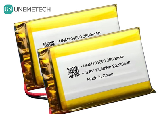 UNEMETECH 4.35V 高圧リポバッテリー 104060 3.8V 3600mAh リチウムイオンポリマーバッテリー