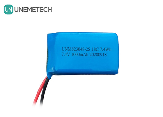 2S 高放電率 リポ電池 / 18C リチウムポリマー電池 7.4v 1000mah 823048