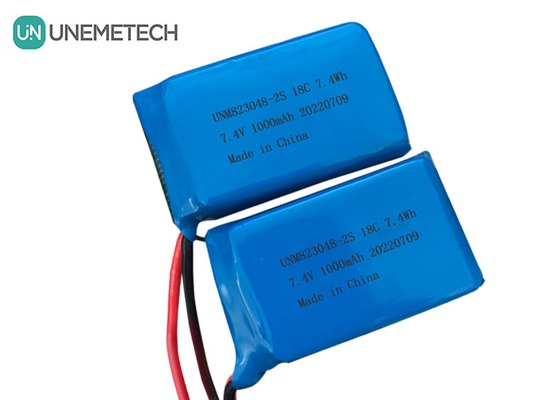 2S 高放電率 リポ電池 / 18C リチウムポリマー電池 7.4v 1000mah 823048
