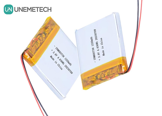 OEM 4.35V 高電圧 リチウムポリマー電池 1220mAh 683736 長サイクル寿命