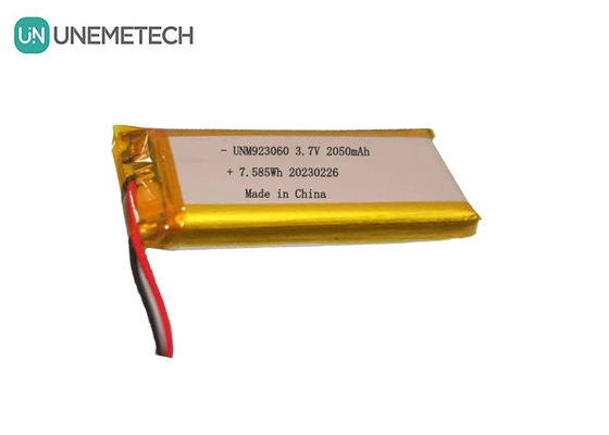 カスタマイズされた長サイクルライフ リポバッテリーパック 3.7V 2050mAh 923060 デジタル製品