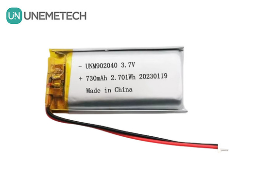 UL1642 認証 充電可能なリポ電池 902040 3.7V 730mAh モバイルデバイス