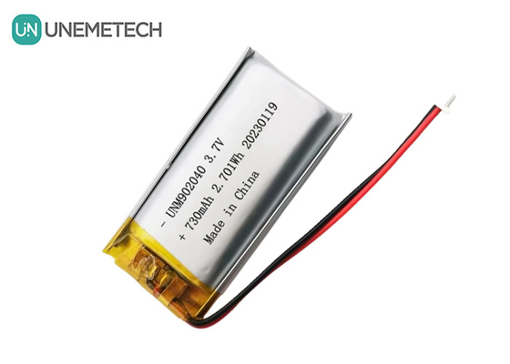 UL1642 認証 充電可能なリポ電池 902040 3.7V 730mAh モバイルデバイス