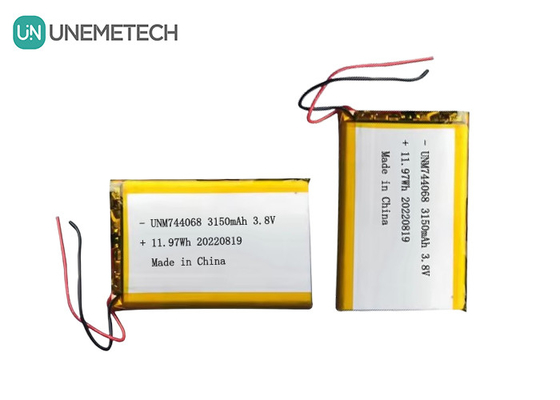 再充電可能な高電圧リポバッテリー 3.8V 744068 3150mah GPS追跡システム用のバッテリー