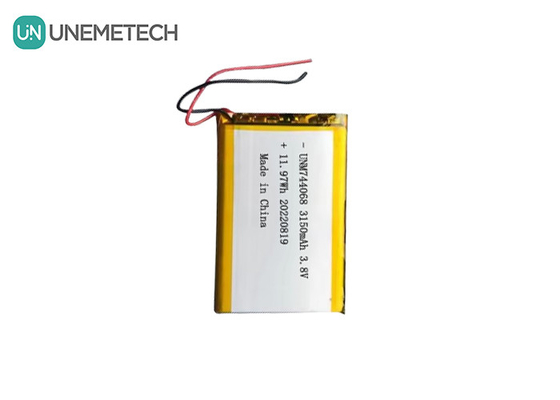 再充電可能な高電圧リポバッテリー 3.8V 744068 3150mah GPS追跡システム用のバッテリー