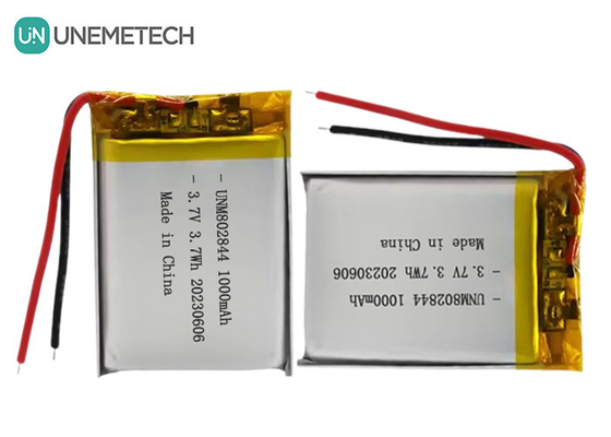 3.7V リチウムイオン電池 1000mAh 802844 リチウムポリマー電池 小型家電用