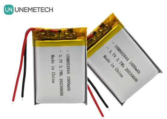 3.7V リチウムイオン電池 1000mAh 802844 リチウムポリマー電池 小型家電用