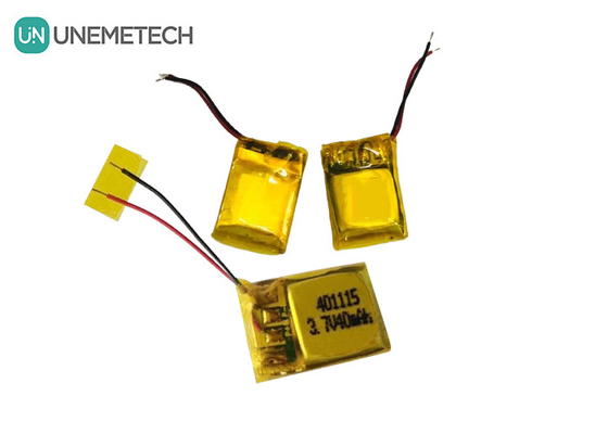 UNEMETECH 401115 再充電可能なポリマーリチウム電池 / 3.7V 40mAh イヤホン電池