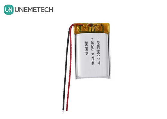 UNEMETECH 3.7V 250mAh リチャージ可能なリチウムポリマー電池 502030 美容器用