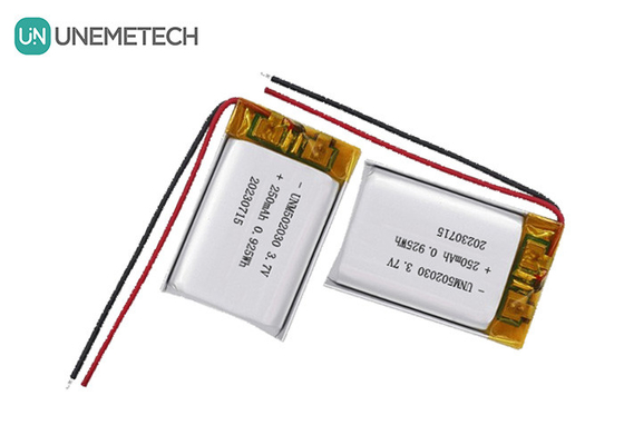 UNEMETECH 3.7V 250mAh リチャージ可能なリチウムポリマー電池 502030 美容器用