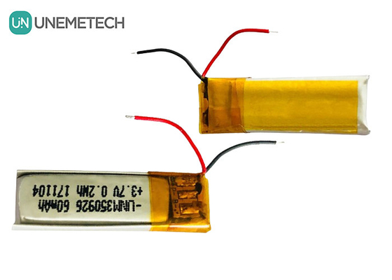 500サイクル以上 寿命 充電可能 3.7V 60mAh イヤホン用 リチウムイオンポリマー 350926 バッテリー