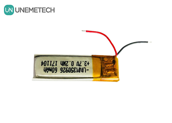 500サイクル以上 寿命 充電可能 3.7V 60mAh イヤホン用 リチウムイオンポリマー 350926 バッテリー
