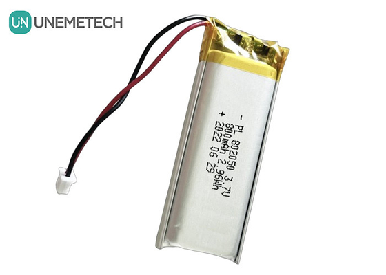 カスタマイズされた再充電可能なポリマーリチウム電池 802050 3.7V 800mAh リポリ電池 コールライト