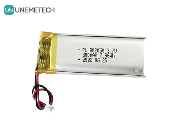 カスタマイズされた再充電可能なポリマーリチウム電池 802050 3.7V 800mAh リポリ電池 コールライト