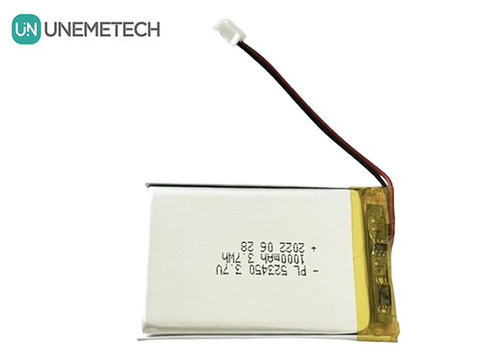 MSDS 承認された3.7Vポリマーリチウムイオン電池 1000mAh 523450
