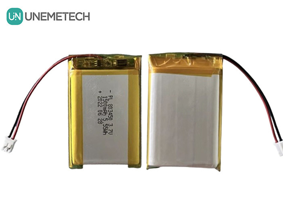 UNEMETECH 1.5A 充電可能なリポリマー電池 803450 / 3.7V 1500mAh リチウムイオンポリマー電池