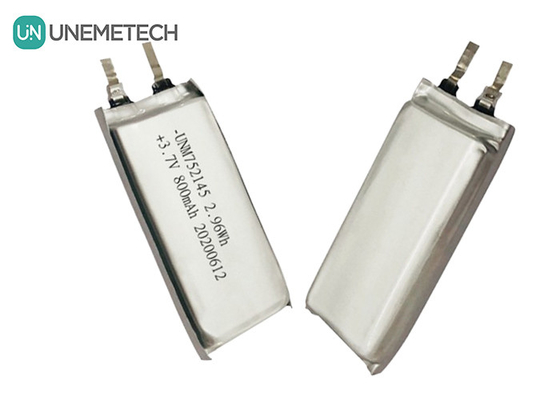 MSDS 承認 3.7V 800mAh リチャージ可能なリチウムポリマー電池 752145 ウェアラブルデバイス