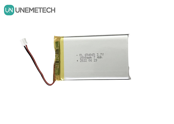 2000mAh 3.7V 電子玩具用のリチウムポリマーバッテリー 654065