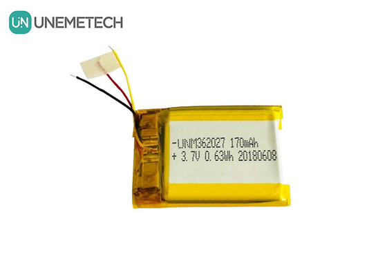シルバー 3.7V 170mAh 携帯プリンター医療機器用 362027 カスタム リポリヤーバッテリー