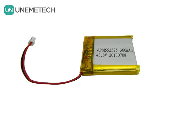 4.35V 360mAh ポリマー 高電圧 リチウムイオン電池 552525 3.8V 携帯機器用