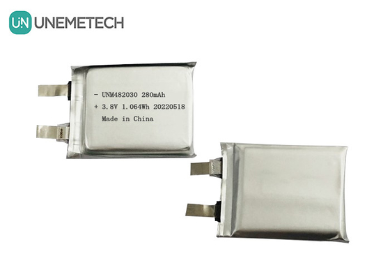 3.8V 280mAh リポ電池 482030 4.35V 高圧リチウムイオンポリマー電池 CE承認