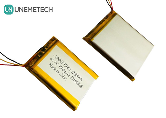 3.7V 3500mAh カスタム大型リチウムポリマー電池 835063 医療用美容器用