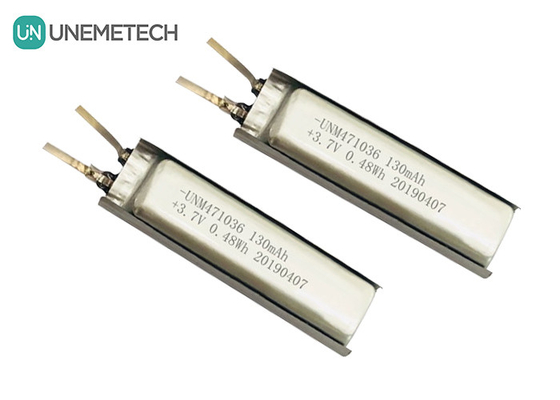 3.7 リチウムイオンポリマーバッテリー / IEC62133 承認 471036 130mAh リチウムポリマーバッテリーセル