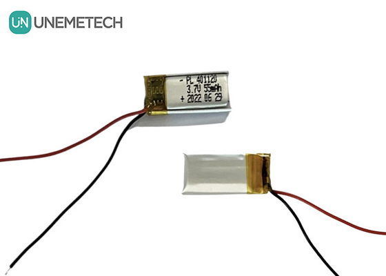 3.7V 55mAh 小型リチウムポリマーバッテリー 401120 リポリバッテリー 小型スマートLEDライト