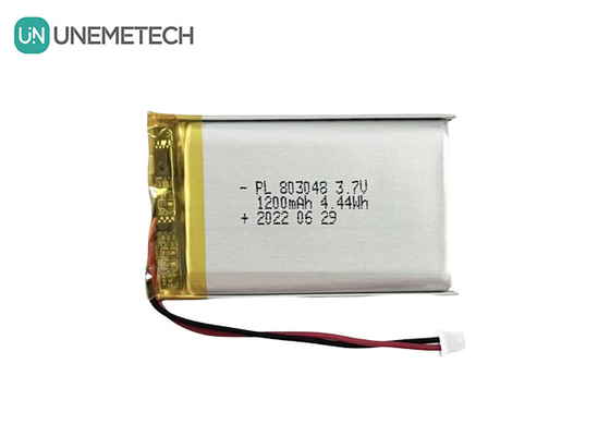 3.7V 1200mAhポリマーリチウムイオン電池 803048 化粧具用リチウムイオンポリマー電池