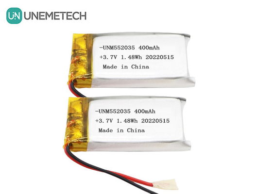 3.7V リチウムイオンポリマーバッテリー 552035 400mAh リポバッテリー 無線デバイス