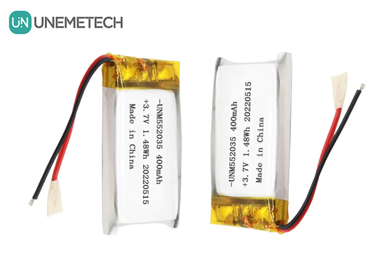 3.7V リチウムイオンポリマーバッテリー 552035 400mAh リポバッテリー 無線デバイス