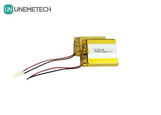 3.7V カスタムリポ電池 520mAh リチウムイオンポリマー電池 503035 ウェアラブルデバイス用