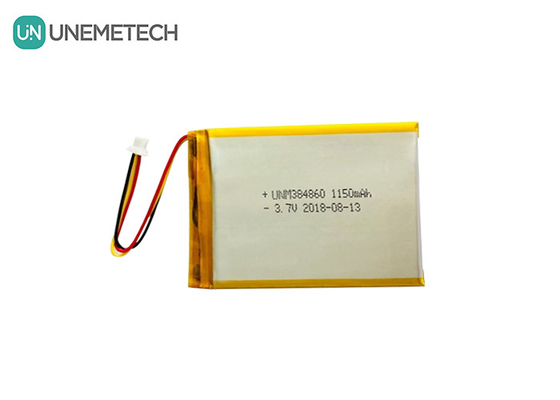 3.7V 1150mAh シルバーリチウムポリマーバッテリー 384860 カスタム リポバッテリー