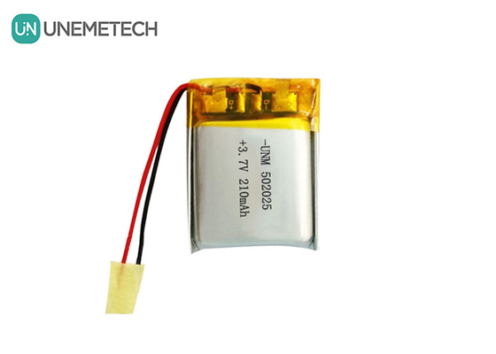 3.7V 210mAh 電子バイクのシステムのためのPCBとリードワイヤのカスタムリチウムポリマーバッテリー502025