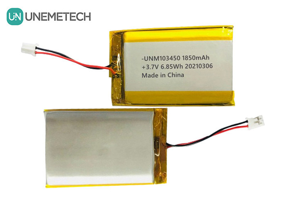 103450 3.7V 1850mAh リチャージ可能なリポバッテリー IEC62133 UN38.3 MSDS 承認されたリチウムポリマーバッテリー
