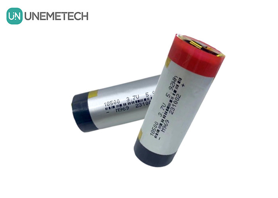 3A 円筒型 LiPo バッテリー 3.7V 1600mAh 18500 リチウムポリマー バッテリー