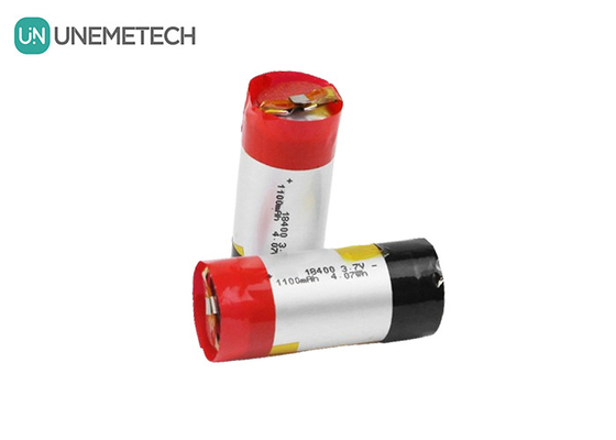 3A 放電型ポリマーリチウムイオン電池 18400 3.7v 1100mah リポ電池