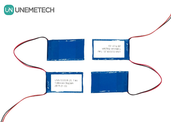 2C 高放電率 リポ バッテリーパック 553559 7.4V 1300mAh 2S 人工肢用