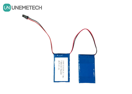 2C 高放電率 リポ バッテリーパック 553559 7.4V 1300mAh 2S 人工肢用